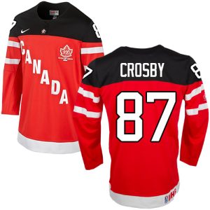 Olympic Hockey Kanada Team #87 Sidney Crosby Authentic Punainen 100th Anniversary